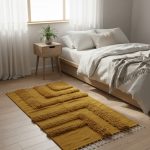 Tapis Artisanal en Laine – Modèle Labyrinthe
