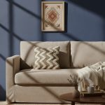 Coussin en Laine Tissé à la Main – Motif Chevron