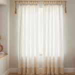 Rideaux en Coton Tissés à la Main – Finition avec Cordons de Jute