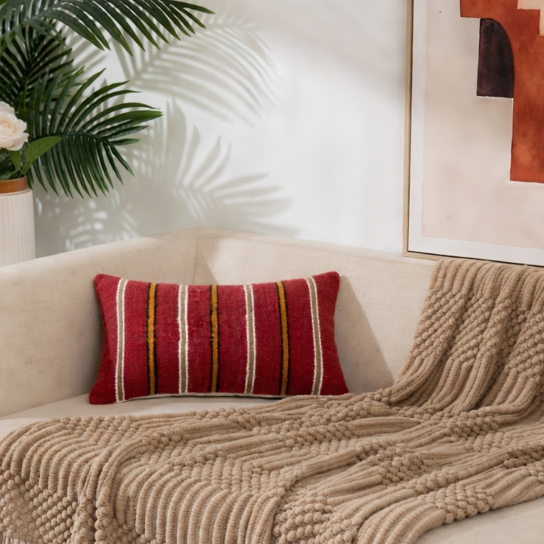 Coussin Terracotta « Terracotta Soul” 30×50 cm – Fait Main