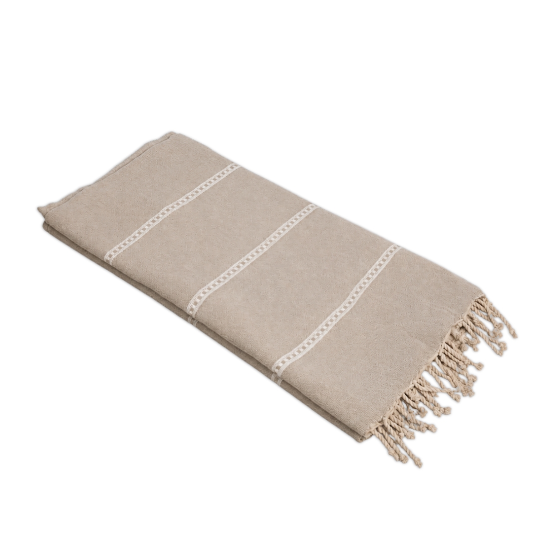 Jeté de canapé « Sélène Natural” 200×300 cm – Fait Main