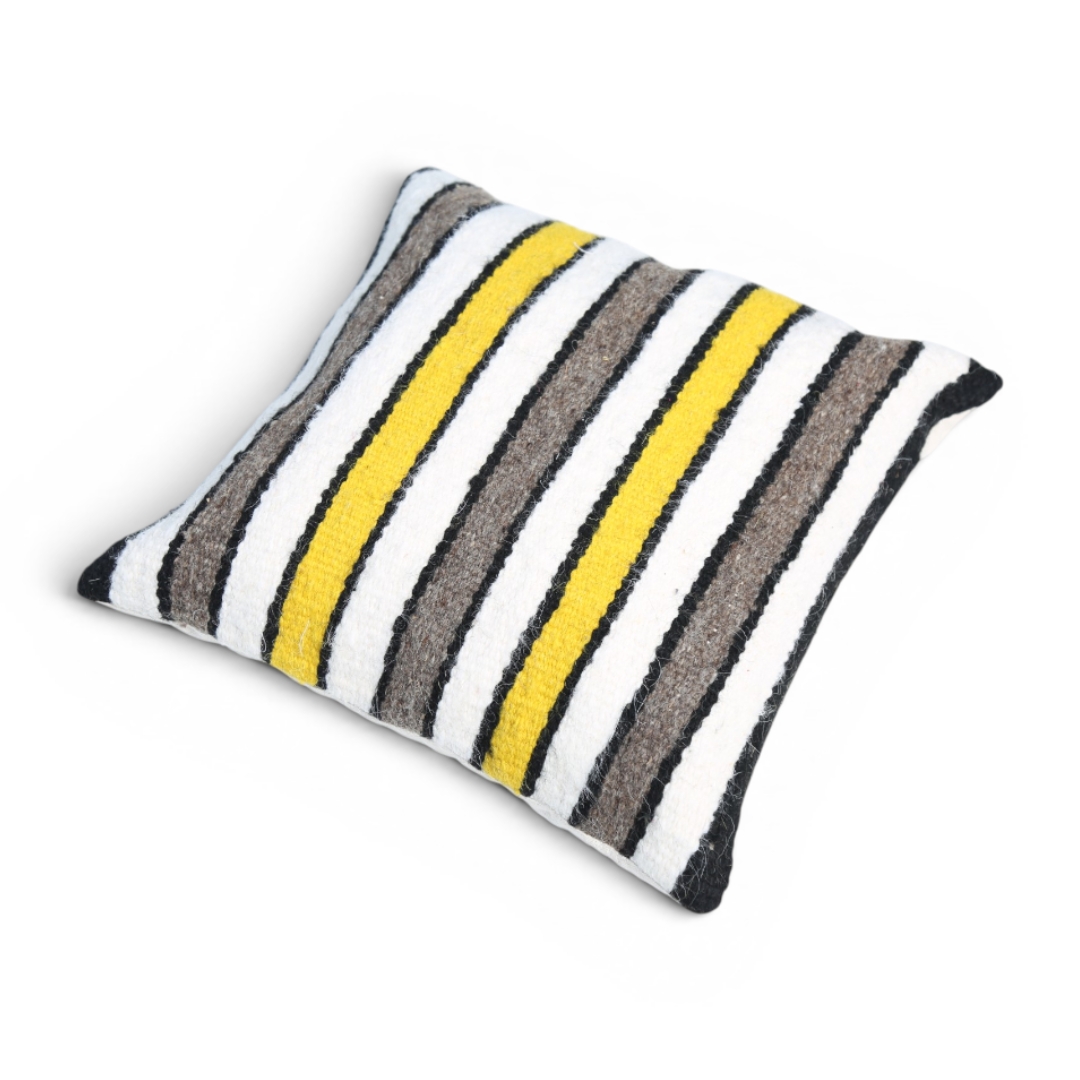 Coussin En Laine Solea Lines 45×45 cm – Fait Main