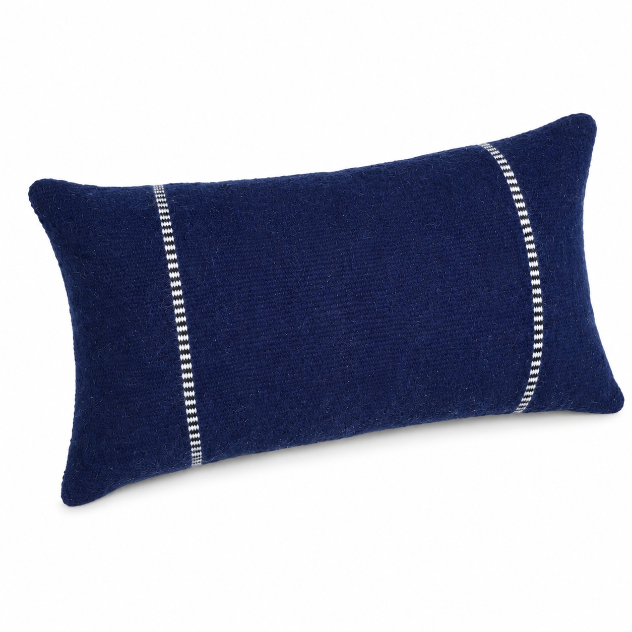 Coussin Atlas Bleu Tissé Main